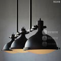  Hot Sell Modern Vintage Industrial Loft Black Round Shape Iron Line Pendant