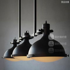 Hot Sell Modern Vintage Industrial Loft Black Round Shape Iron Line Pendant