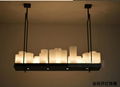  American Vintage Brief Modern Candle Glass Pendant Light dinning room pendant