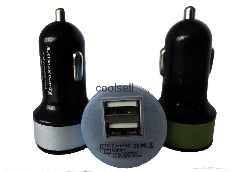 manufacturers selling 5V2.1A Dual USB port car charger 3