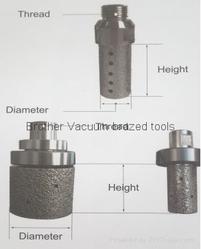 Vacuum brazed diamond finger bits drum wheels