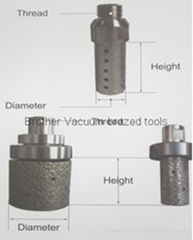 Vacuum brazed diamond finger bits drum