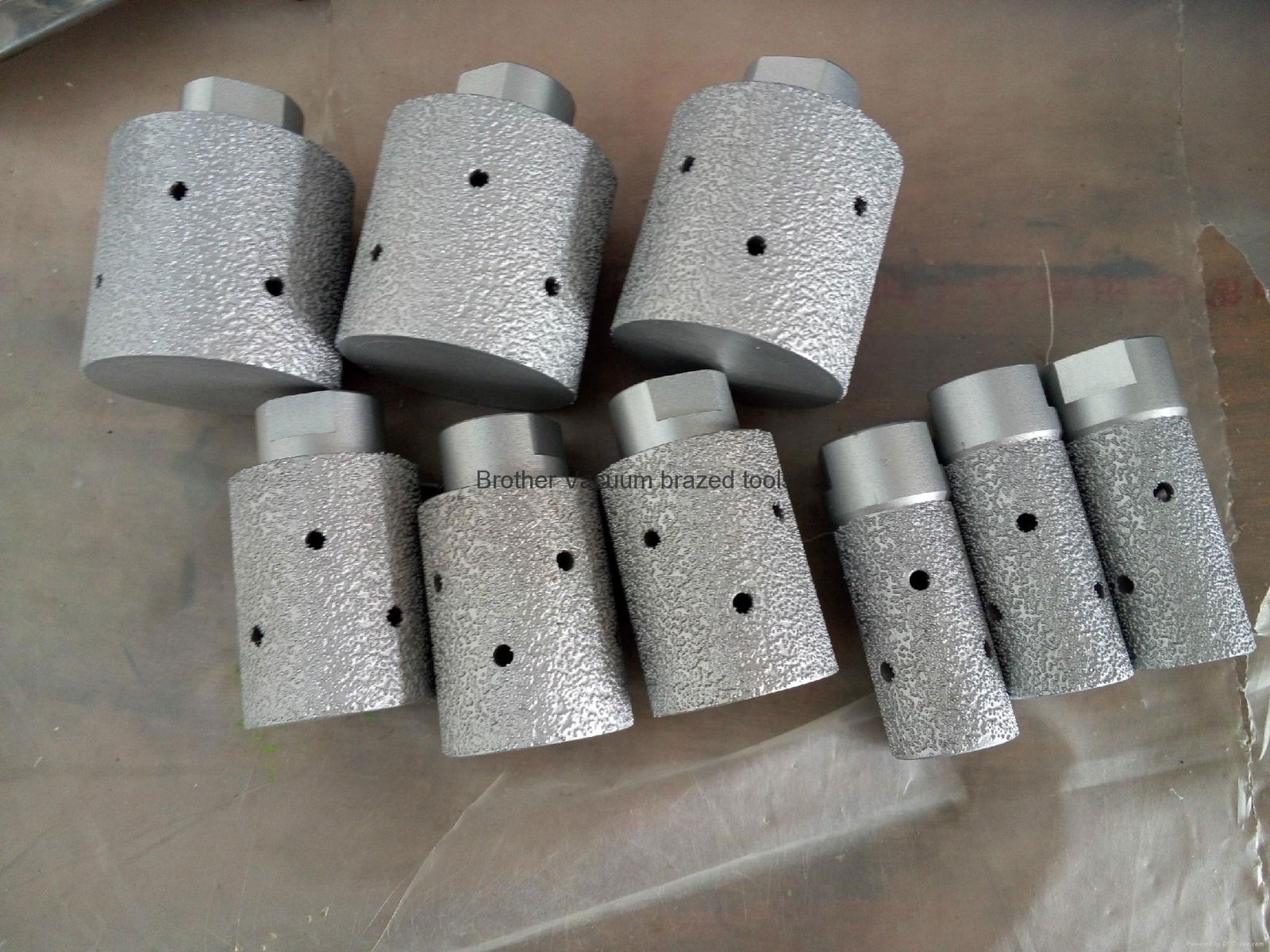 Vacuum brazed diamond finger bits drum wheels 4