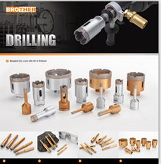 Vacuum brazed diamond dry drill bits for