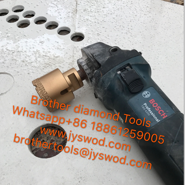 Vacuum brazed diamond dry drill bits for tiles 3