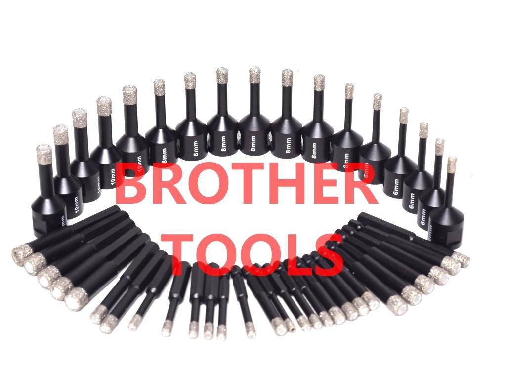 Vacuum brazed diamond dry drill bits for tiles 4