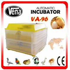 CE certification automatic egg incubator VA-96 make chicken egg incubator