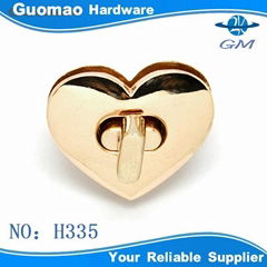 2014 hot sale heart shape handbag lock
