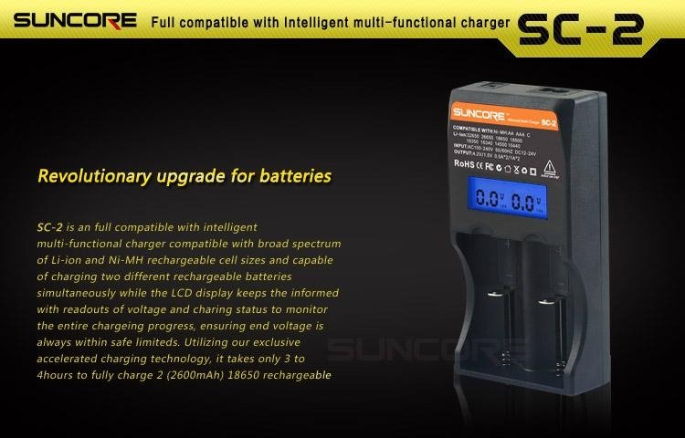 SUNCORE SC2 Battery Charger compatible with all batteries  2