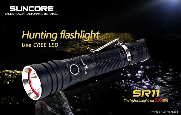 SUNCORE SR11 Cree XM-L2 U2 LED flashlight 650lumen  3