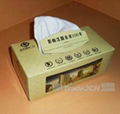 Facial tissue machine with edge embossing 4