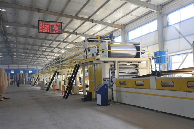 Corrugated cardboard production line