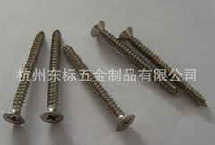 Cross recessed countersunk head tapping screws