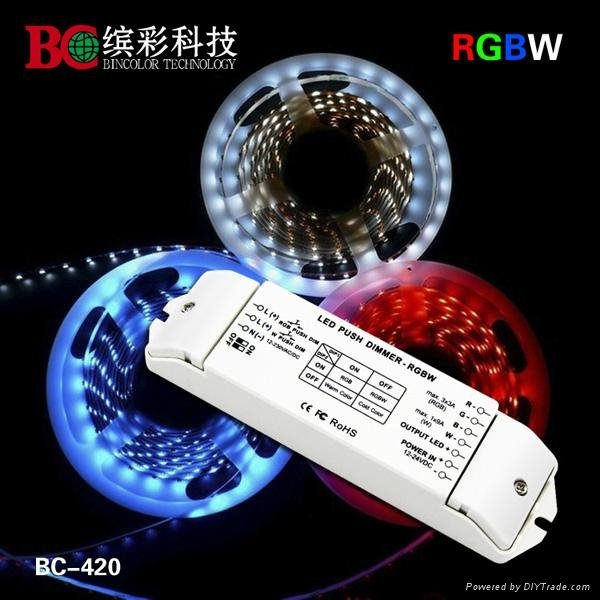 BC-420 DC12-24V multi-function rgbw led controller with 4 channels