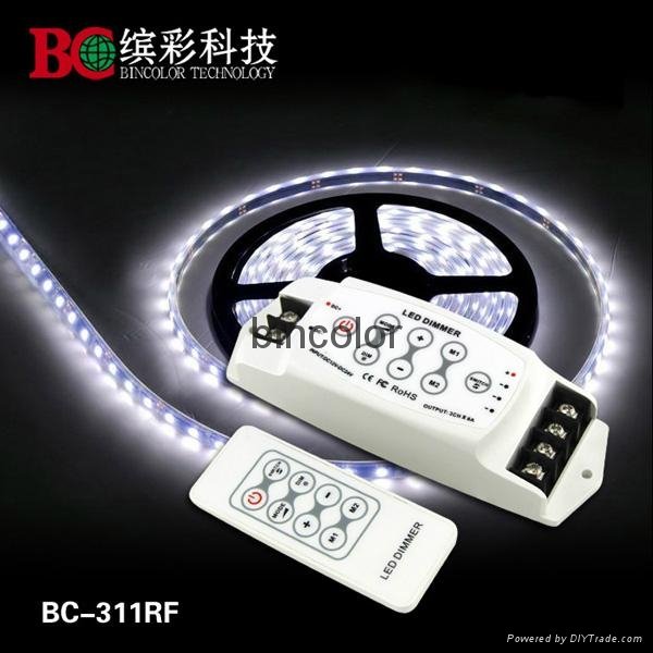 Bincolor DC12V-24V 3 channels RF remote LED dimmer controller