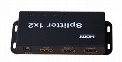 4K support  HDMI splitter 1x2 Metal Full size House--Realy V1.4 HDMI