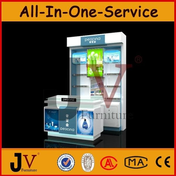Cosmetic kiosk display cabinet showcase design and manufacture 4