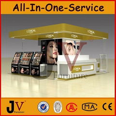 Cosmetic kiosk display cabinet showcase design and manufacture