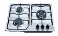 3 burners stainless steel gas stove