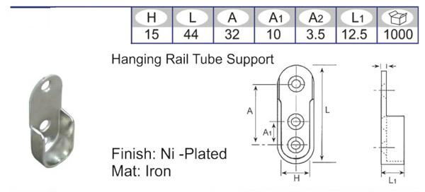 Hanging rail tube support/Wardrobe tube holder 5