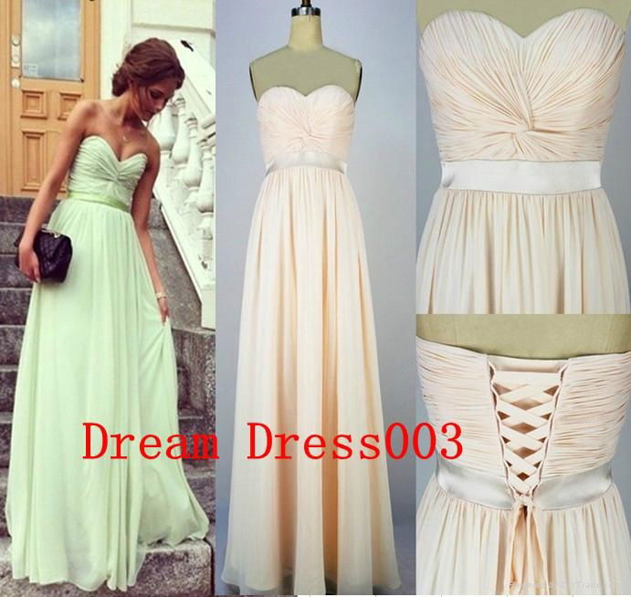 2014 New Stock  Chiffon Bridesmaid Dress Bridesmaid Gown  2