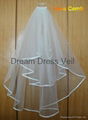 2014 New stock White Tulle Bridal Veil for Bride With Comb 3