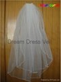 2014 New stock White Tulle Bridal Veil for Bride With Comb 2