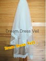 2014 New stock White Tulle Bridal Veil for Bride With Comb 4