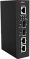 industrial managed ethernet switch two ports with two SFP POE 1