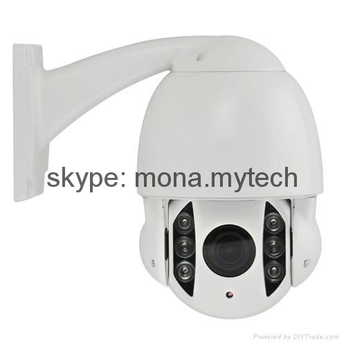 Mini Outdoor IP PTZ Dome Camera 4x optical zoom 3