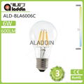 led filament bulb light 6w with ce rohs