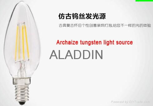 led filament candle bulb 4W  light e14 /e12 base with ERP 2