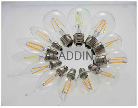 led filament candle bulb 4W  light e14 /e12 base with ERP 3
