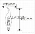 aladdin factory supply c35 halogen bulb with good quality  2
