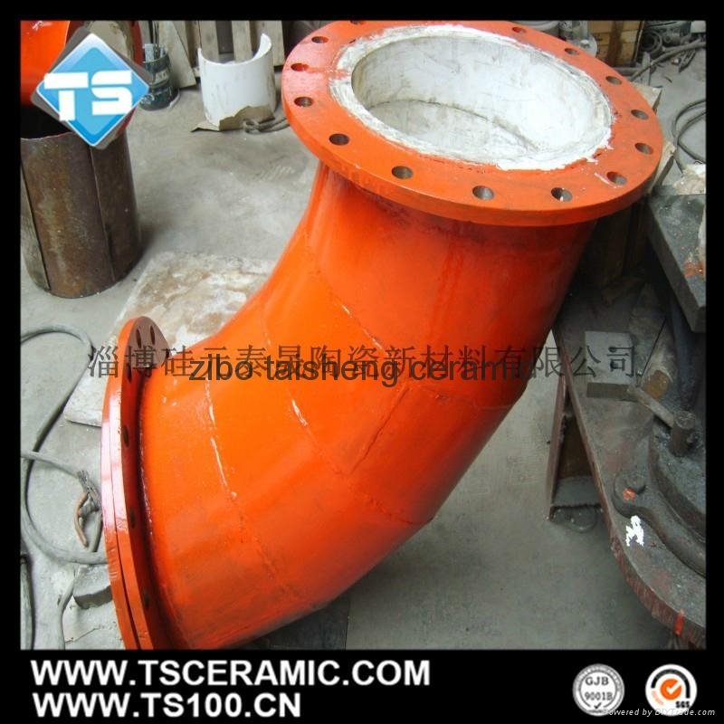 wear resistant ceramic tube and elbow with steel pipe 2