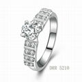 Light Weight Hot Sale Ring 925 Sterling Silver Engagement Ring With CZ 1