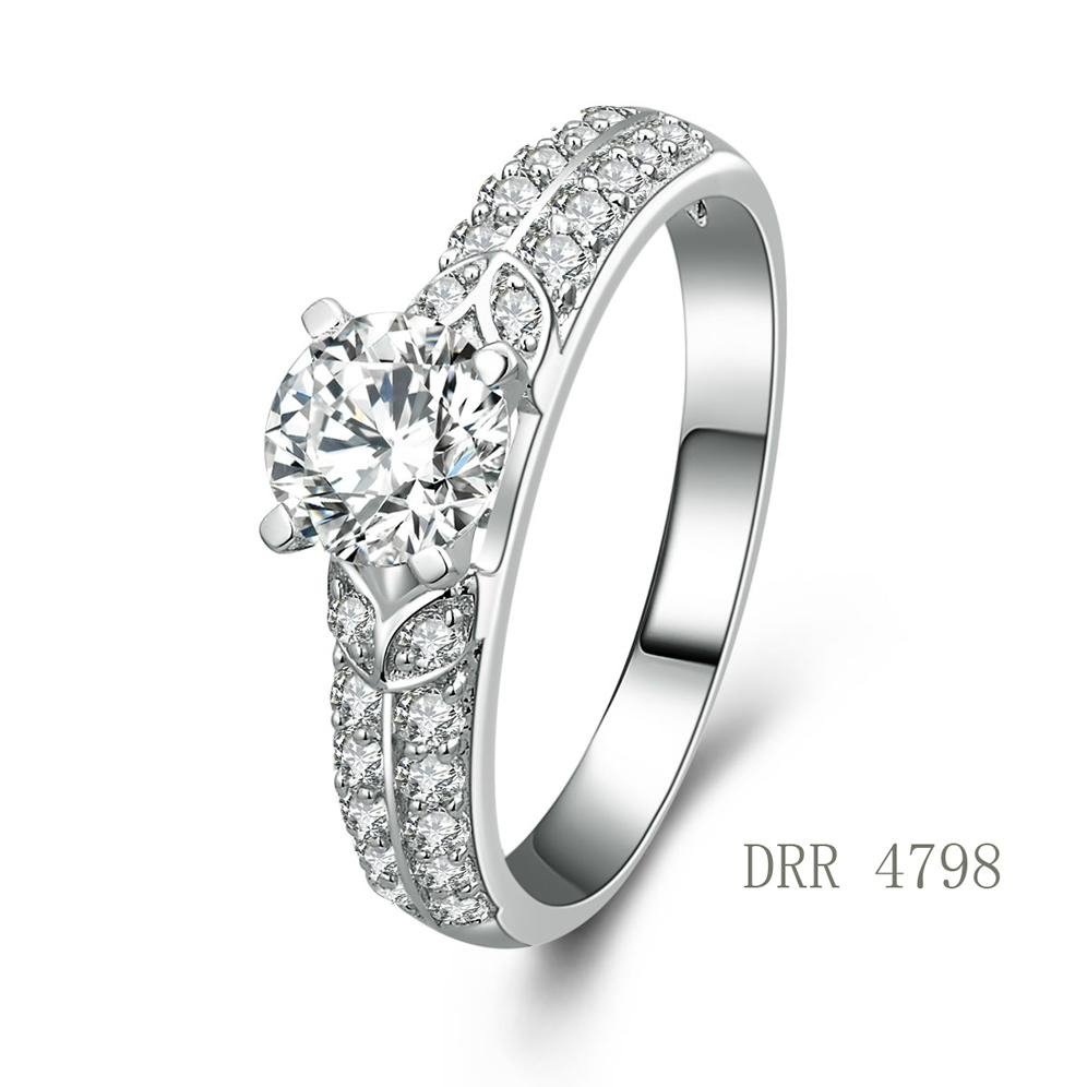 Light Weight Hot Sale Ring 925 Sterling Silver Engagement Ring With CZ 2