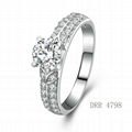 Light Weight Hot Sale Ring 925 Sterling Silver Engagement Ring With CZ 2