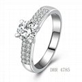 Light Weight Hot Sale Ring 925 Sterling Silver Engagement Ring With CZ 3