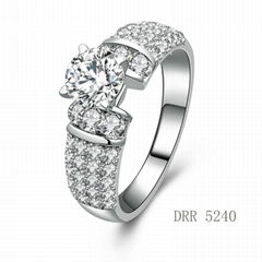 Light Weight Hot Sale Ring 925 Sterling Silver Engagement Ring With CZ