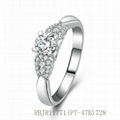 Light Weight Hot Sale Ring 925 Sterling Silver Engagement Ring With CZ 2