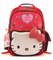 Red hello kitty backpack with bows school bag