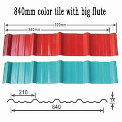 Lightweight colored roofing sheet