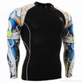 custom high quality men sportswear training gym running wear compression suit