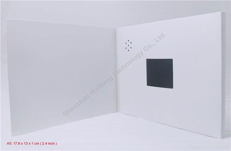 Blank A5 format 2.4 inch video greeting card