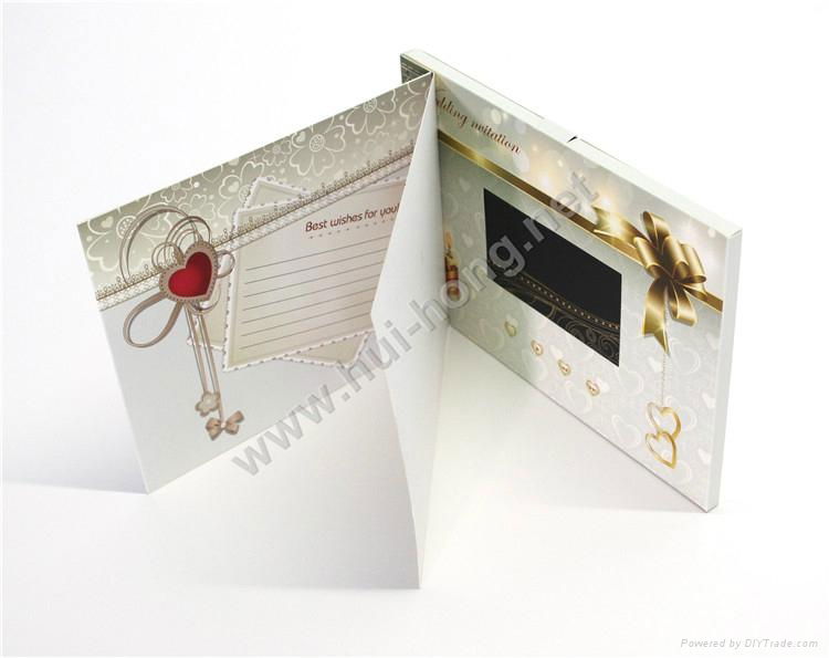 A5 format 2.4 inch video greeting card wedding invitation card 3