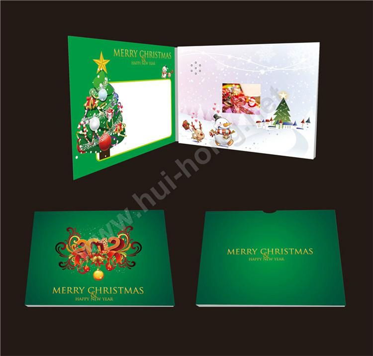 Christmas video greeting card 4.3 inch video brochure