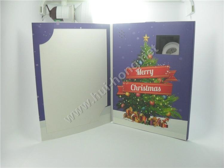 Christmas video greeting card 4.3 inch video brochure 4