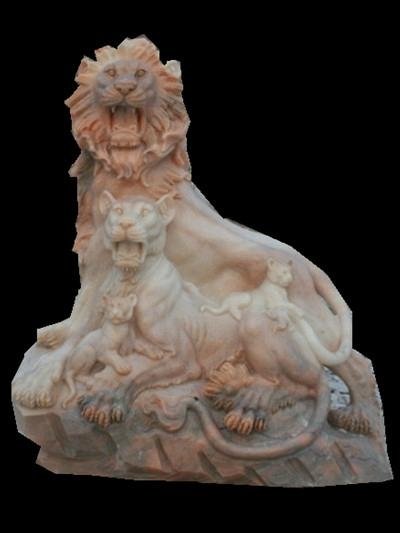 Factory Price Hand Carved Life Size Granite Stone Lion Garden Sculptures 2
