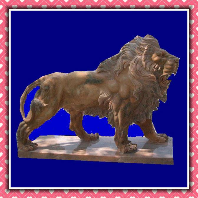 Factory Price Hand Carved Life Size Granite Stone Lion Garden Sculptures 3
